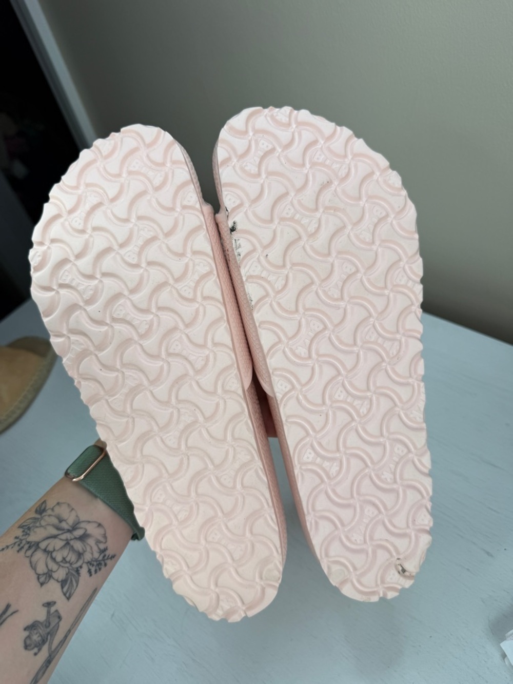 Birkenstock Barbados Light Pink EVA Sandals W9 M7 - Picture 10 of 15